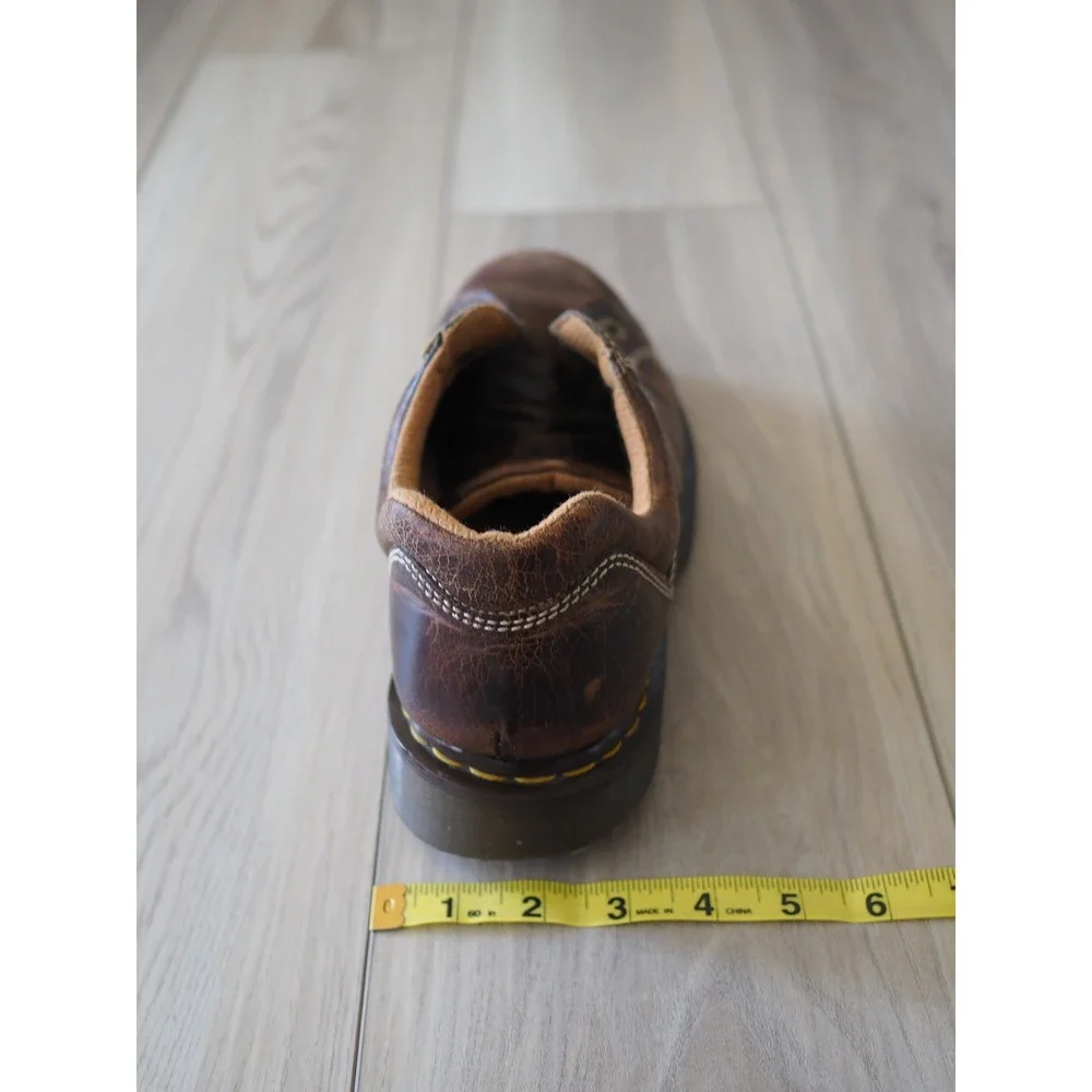 Dr. Martens 10940 Brown Leather Low Top Shoes Grunge Men 10 Good Chunky Sole